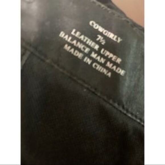 Reba Fringe Black Heeled Boots Size 7.5 - Picture 11 of 12